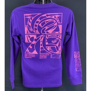 Vans Shirt Men's Small  Purple Long Sleeve Skateboarding Graphic NEW